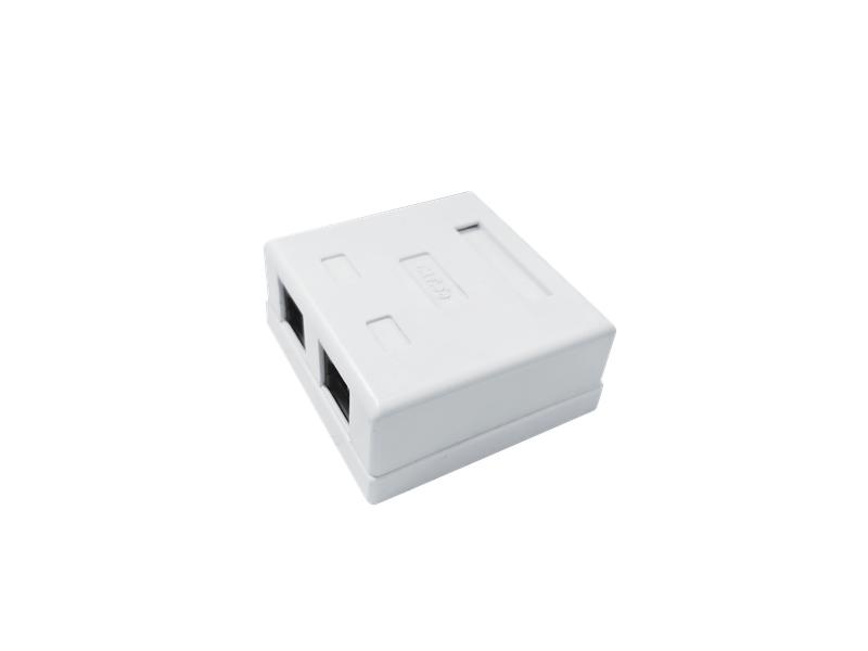 розетка компьютерная 8p8c (rj45) utp кат.5e 2 порта tokov electric tke-smb-8p8c-2p-utp от BTSprom.by