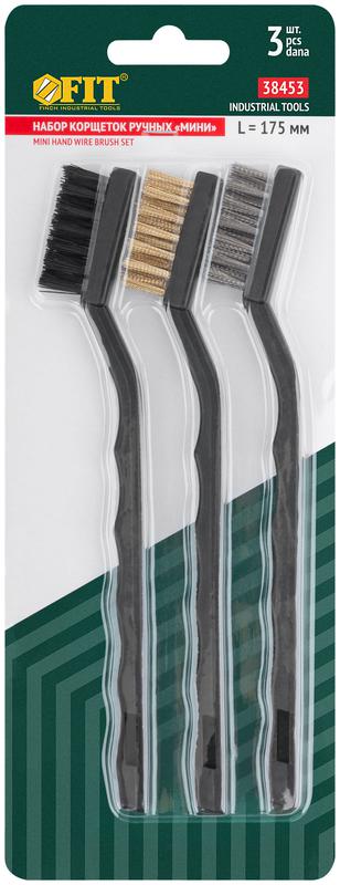  Набор корщеток мини сталь/нейлон/латунь 175мм (уп.3шт) FIT 38453 фото в каталоге от BTSprom.by