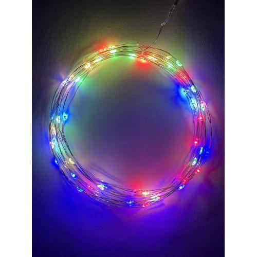  Гирлянда светодиодная "Нить" 5м 50LED IP20 мультиколор АА ЭРА Б0047959 фото в каталоге от BTSprom.by