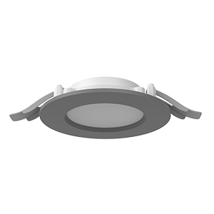 светильник светодиодный dl-01 slim 100мм 8вт 3000к 120x37мм ip65/40 круглый встраив. с опаловым рассеив. ral7045 сер. муар varton v1-rf-70011-10000-6500830 от BTSprom.by