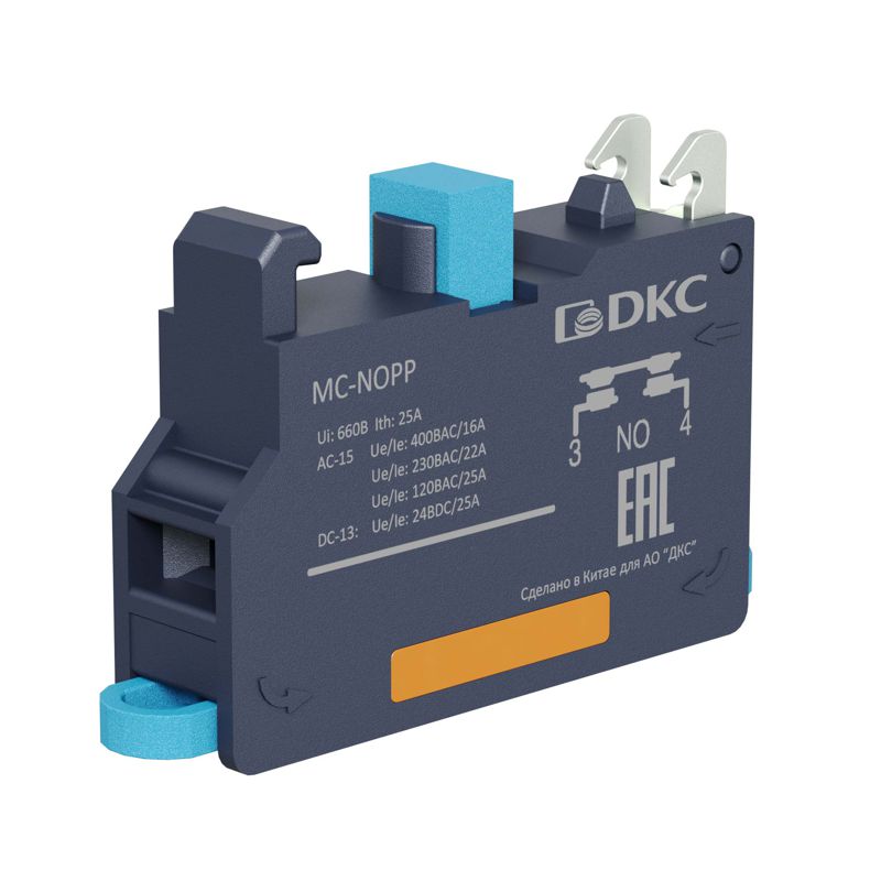 блок контактный с клеммным безвинтовым зажимом нормально-открытый dkc mc-nopp от BTSprom.by