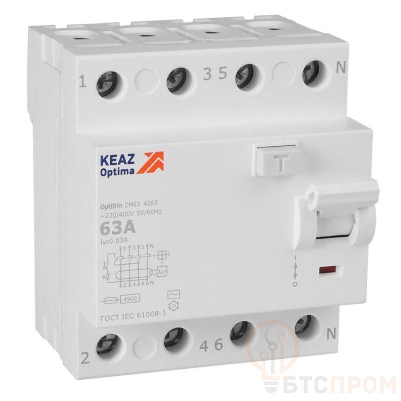 Выключатель дифференциального тока (УЗО) 4п 63А 30мА тип AC 4.5кА OptiDin DM63-4263 УХЛ4 КЭАЗ 343893 фото в каталоге от BTSprom.by  Выключатель дифференциального тока (УЗО) 4п 63А 30мА тип AC 4.5кА OptiDin DM63-4263 УХЛ4 КЭАЗ 343893 фото в каталоге от BTSprom.by