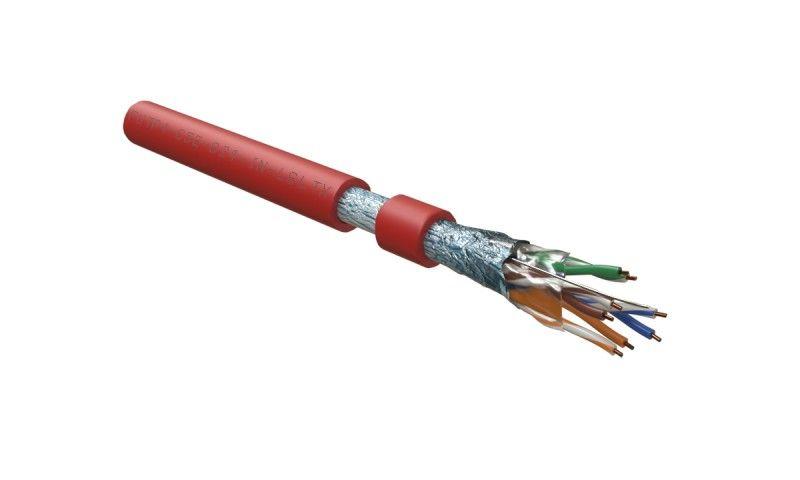 кабель витая пара f/utp кат.5e 4 пары 24 awg ож solid экран-фольга нг(а)-lsltx внутр. futp4-c5e-s24-in-lsltx-rd-305 красн. (уп.305м) hyperline 444606 от BTSprom.by
