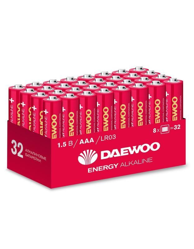 элемент питания алкалиновый aaa/lr03 1.5в energy alkaline 2021 pack-32 (уп.32шт) daewoo 5030084 от BTSprom.by