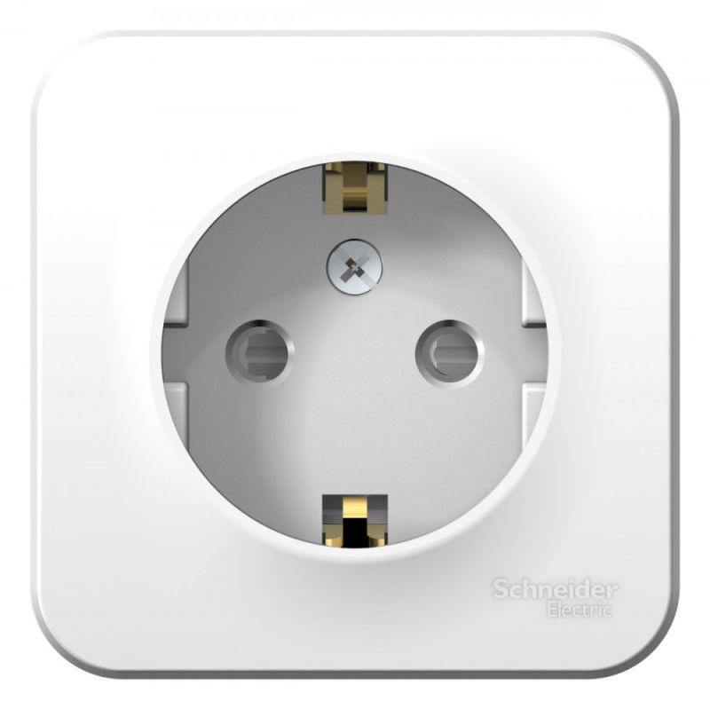 розетка 1-м оп blanca 16а ip20 250в с заземл. защ. шторки бел. se blnra011101 от BTSprom.by