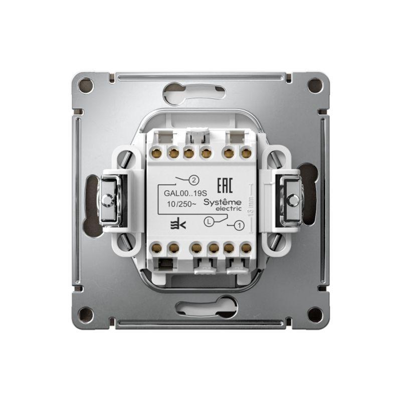  Выключатель для жалюзи 2-кл. ArtGallery 2х (сх. 4) 10А быстрозажим. клем. механизм мокко SE GAL000619S фото в каталоге от BTSprom.by
