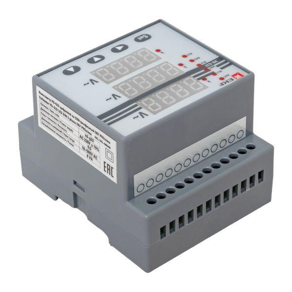  Вольтметр цифровой VD-G33 на DIN-рейку трехфазный EKF vd-g33 фото в каталоге от BTSprom.by