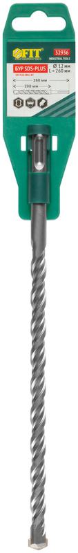  Бур по бетону SDS PLUS с двойн. резьбой 12х260мм FIT 32936 фото в каталоге от BTSprom.by