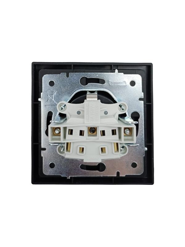  Розетка 1-мест. с/з ПБТ СП ZIMA IP20 16А безвинт. зажим черн. бархат LEZARD 704-4288-122BQC фото в каталоге от BTSprom.by