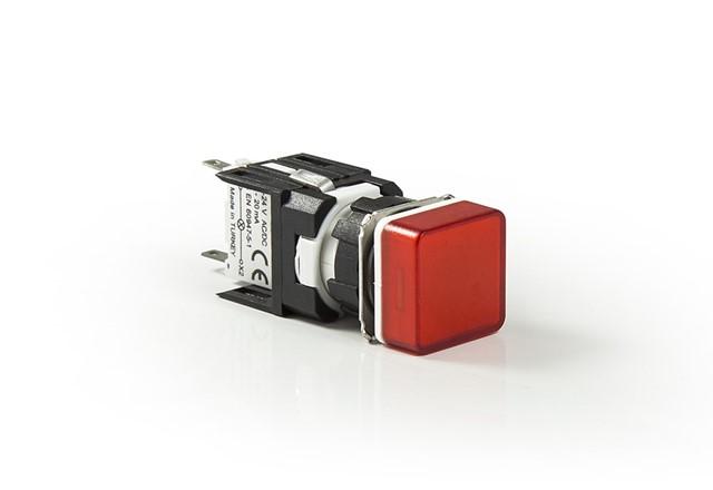 арматура сигнальная 16мм квадратная 12-24 ac/dc красн. emas d060kxk от BTSprom.by