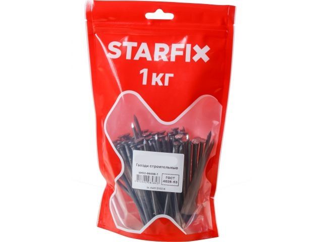 гвозди строительные 4.0х120 мм гост 4028-63 (1 кг в дой-паке) starfix smd2-66008-1 от BTSprom.by
