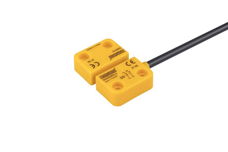 датчик магнитный (2нз) провод 2м (расст. сраб. 5мм) правый выход ip68 emas sms20rc2-s15 от BTSprom.by