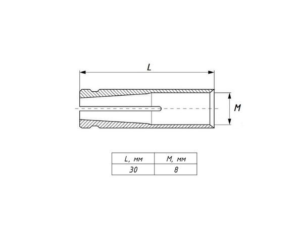  Анкер забивной М8 латунь EKF alzm8 фото в каталоге от BTSprom.by