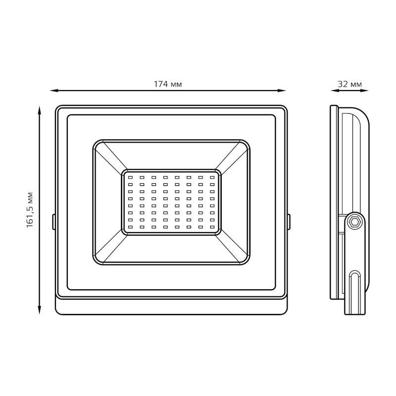  Прожектор светодиодный Elementary 50Вт 6500К IP65 4500лм 200-240В ДО бел. GAUSS 613120350 фото в каталоге от BTSprom.by