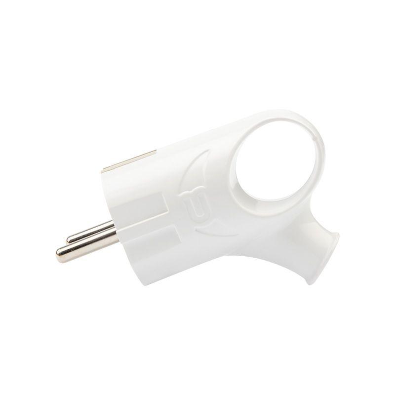  Вилка Евро угловая 16А с заземл. с кольцом бел. Rexant 11-8951 фото в каталоге от BTSprom.by