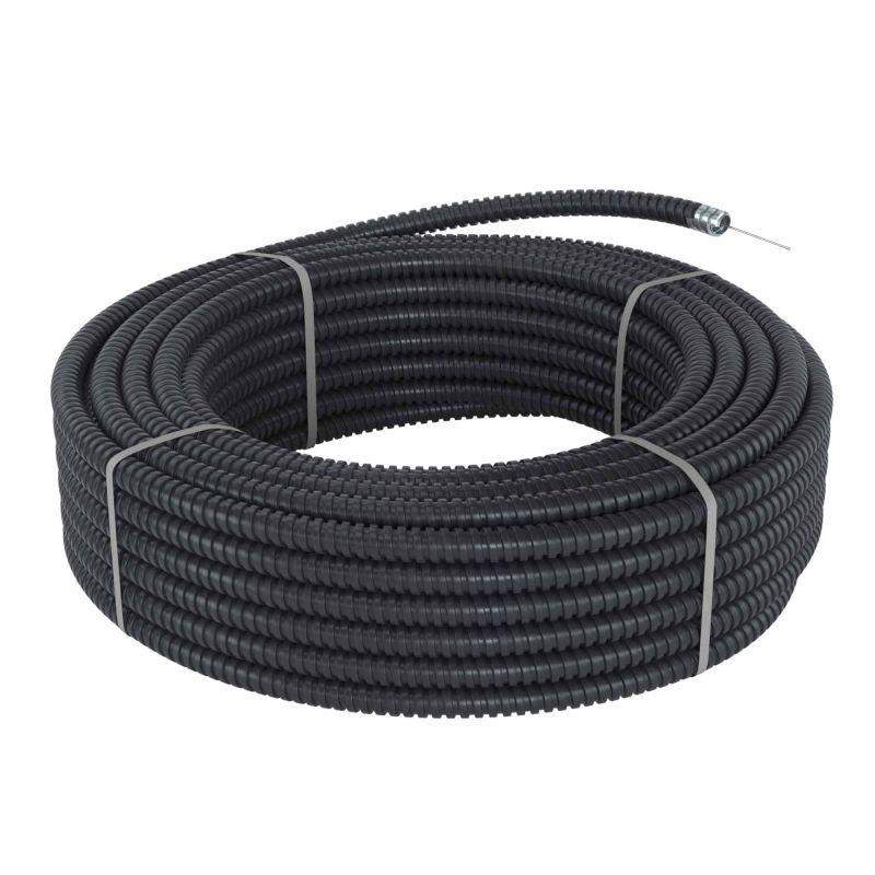  Металлорукав DN 20мм в герметичной ПВХ изоляции Dвн 20.5мм Dнар 25.5 с протяжкой 100м черн. DKC 6071R-020N100P фото в каталоге от BTSprom.by