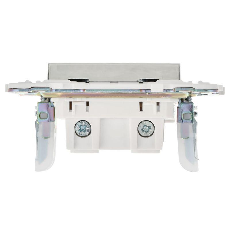  Розетка SKANDY 10А без заземл. без защ. шторок SK-R02N никель IEK SK-R10-10-K50 фото в каталоге от BTSprom.by