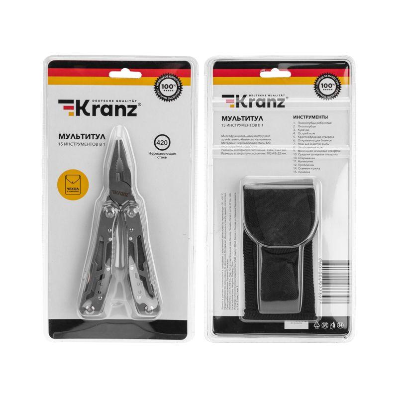  Мультитул 15 в 1 158мм Kranz KR-12-4942-2 фото в каталоге от BTSprom.by