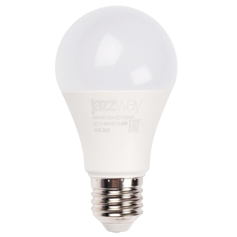 лампа светодиодная низковольтная pled-a60 mo 10вт 6500к холод. бел. e27 12-48в ac/dc pro jazzway 5050532 от BTSprom.by