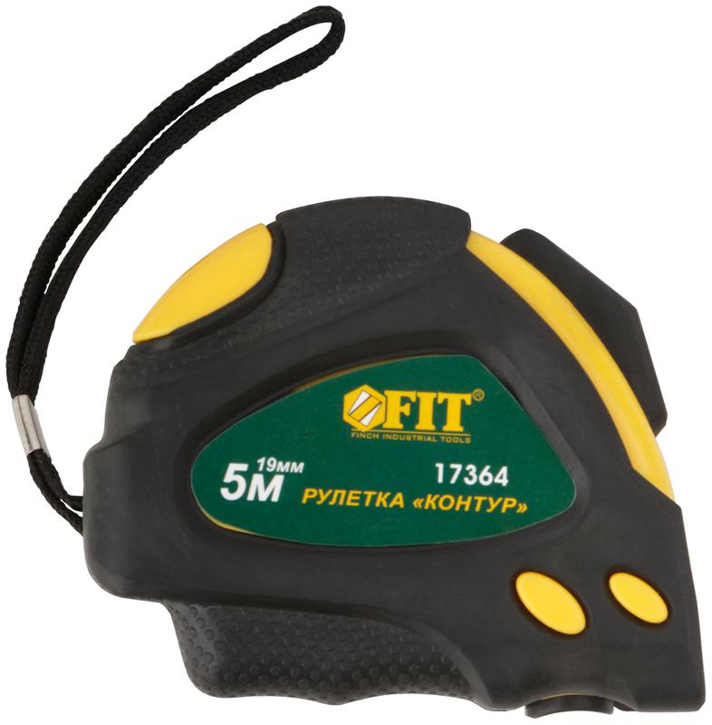  Рулетка Контур 5мх19мм автостоп прорезиненный корпус FIT 17364 фото в каталоге от BTSprom.by