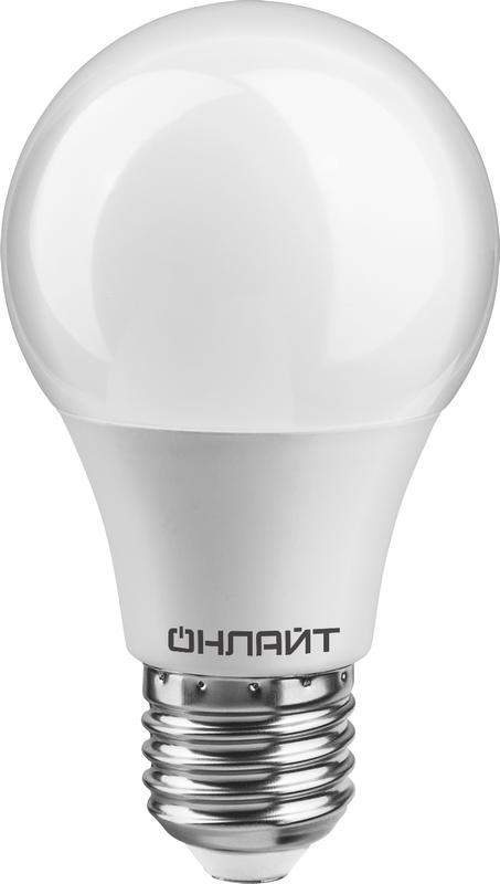 лампа светодиодная 61 140 oll-a60-10-230-6.5k-e27 10вт грушевидная онлайт 61140 от BTSprom.by