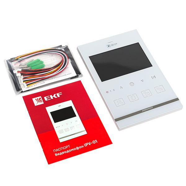 Видеодомофон IPV-01 бел. 4''TFT 4пр. 2 канала IP20 EKF int-ipv-01 фото в каталоге от BTSprom.by