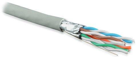 кабель витая пара u/ftp кат.6 4х2х23awg solid lszh нг(а)-hf uftp4-c6-s23-in-lszh-gy-500 (м) hyperline 47958 от BTSprom.by