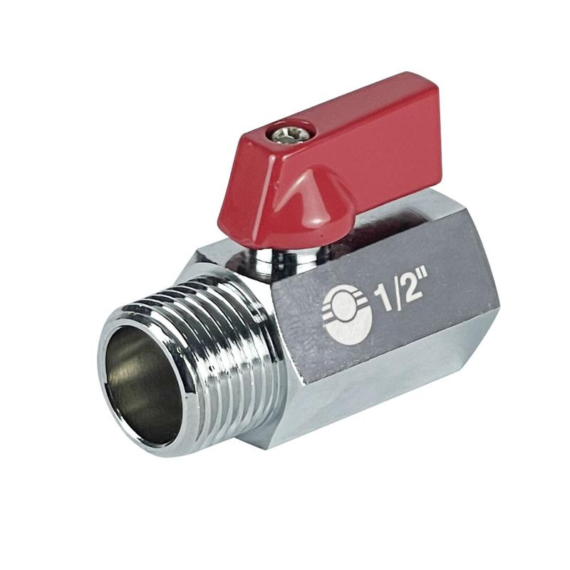 кран шаровой mini вр3/8дюймхнр3/8дюйм никелированный (300/60) к valfex vf.331.nb.038 от BTSprom.by