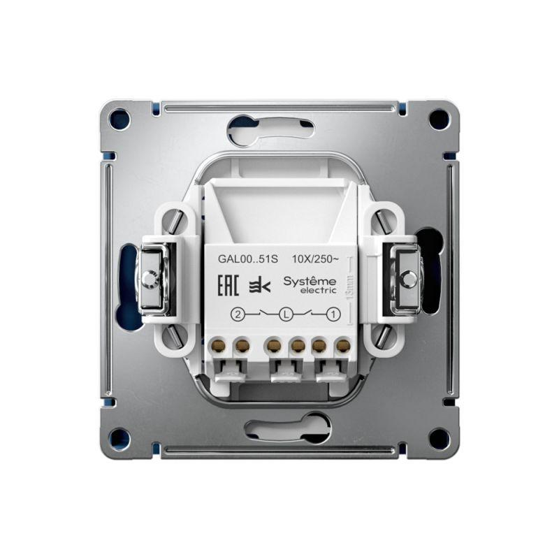  Выключатель 2-кл. ArtGallery 10AX быстрозажим. клем. механизм аквамарин SE GAL001151S фото в каталоге от BTSprom.by