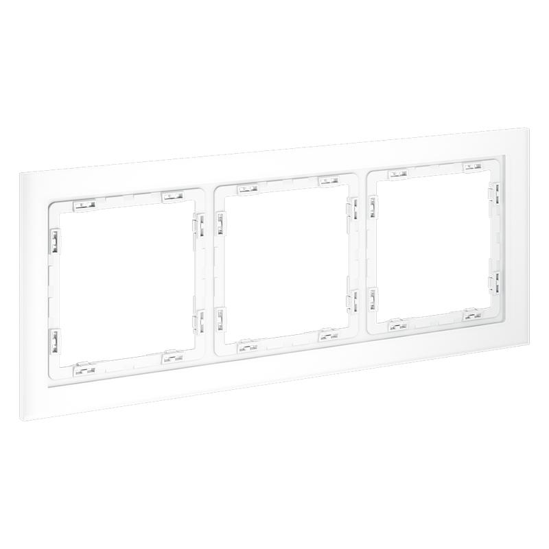  Рамка 3-м S70 стеклян. бел. матов. Voltum VLS110302 фото в каталоге от BTSprom.by