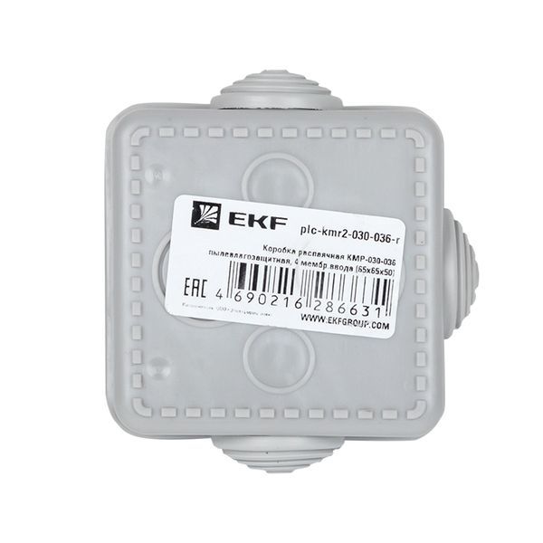  Коробка распаячная КМР-030-036 пылевлагозащ. 4 мембранных ввода 65х65х50 розн. стикер PROxima EKF plc-kmr2-030-036-r фото в каталоге от BTSprom.by