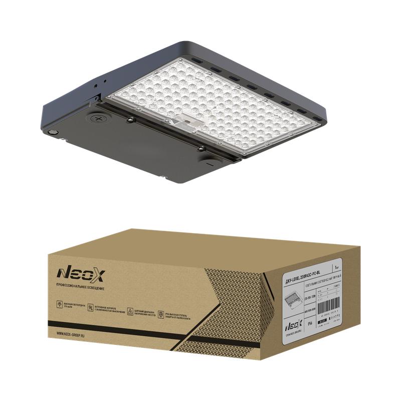 светильник светодиодный дку-level 200pa3c-pc-bl 100-240в 200/150/100вт ip66 175лм/вт 3cct уличный 5лет neox 4690612062969 от BTSprom.by