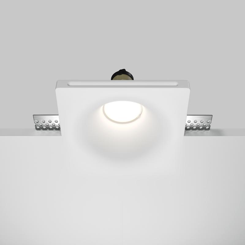  Светильник Gyps Modern 10Вт GU10 встраив. Maytoni DL001-1-01-W-1 фото в каталоге от BTSprom.by