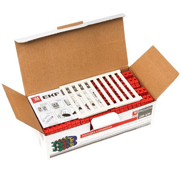  Колодка клеммная JXB-4/35 (35а) крас. EKF plc-jxb-4/35r фото в каталоге от BTSprom.by