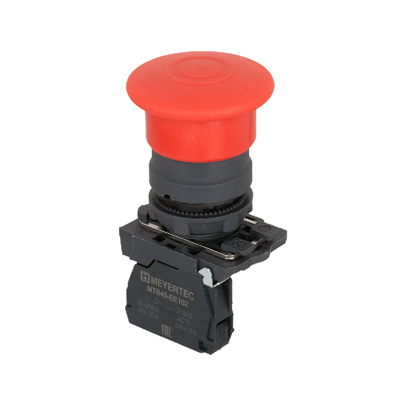 кнопка грибовидная "тяни-толкай" 40мм 1nc ip65 пластик mtb5-at42 красн. овен 137249 от BTSprom.by