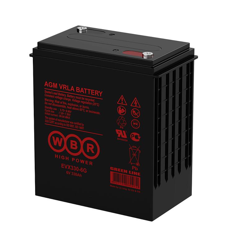 аккумулятор тяговый 6в 330а.ч wbr evx330-6g wbr от BTSprom.by