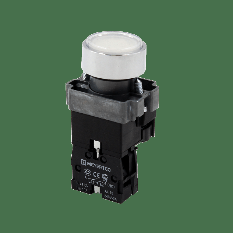 кнопка плоская с подсветкой 24в ac/dc 1no ip67 металл mtb2-bwf3171 бел. овен 132656 от BTSprom.by