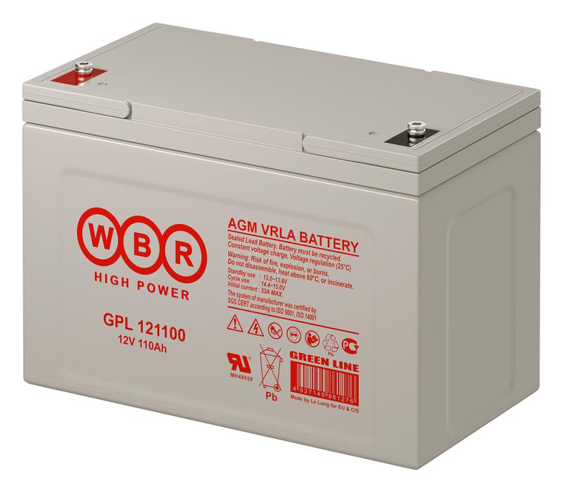  Аккумулятор 12В 110А.ч WBR GPL121100 WBR фото в каталоге от BTSprom.by