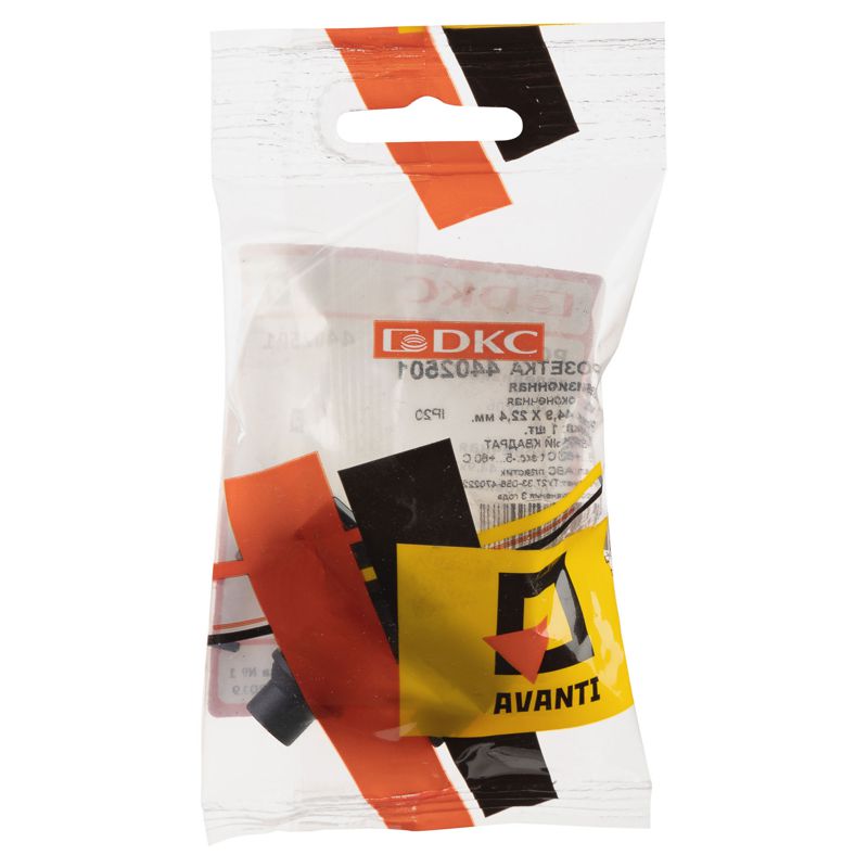  Розетка телевизионная одиночная TV 1мод. Avanti "Черный квадрат" 16А модульная DKC 4402501 фото в каталоге от BTSprom.by