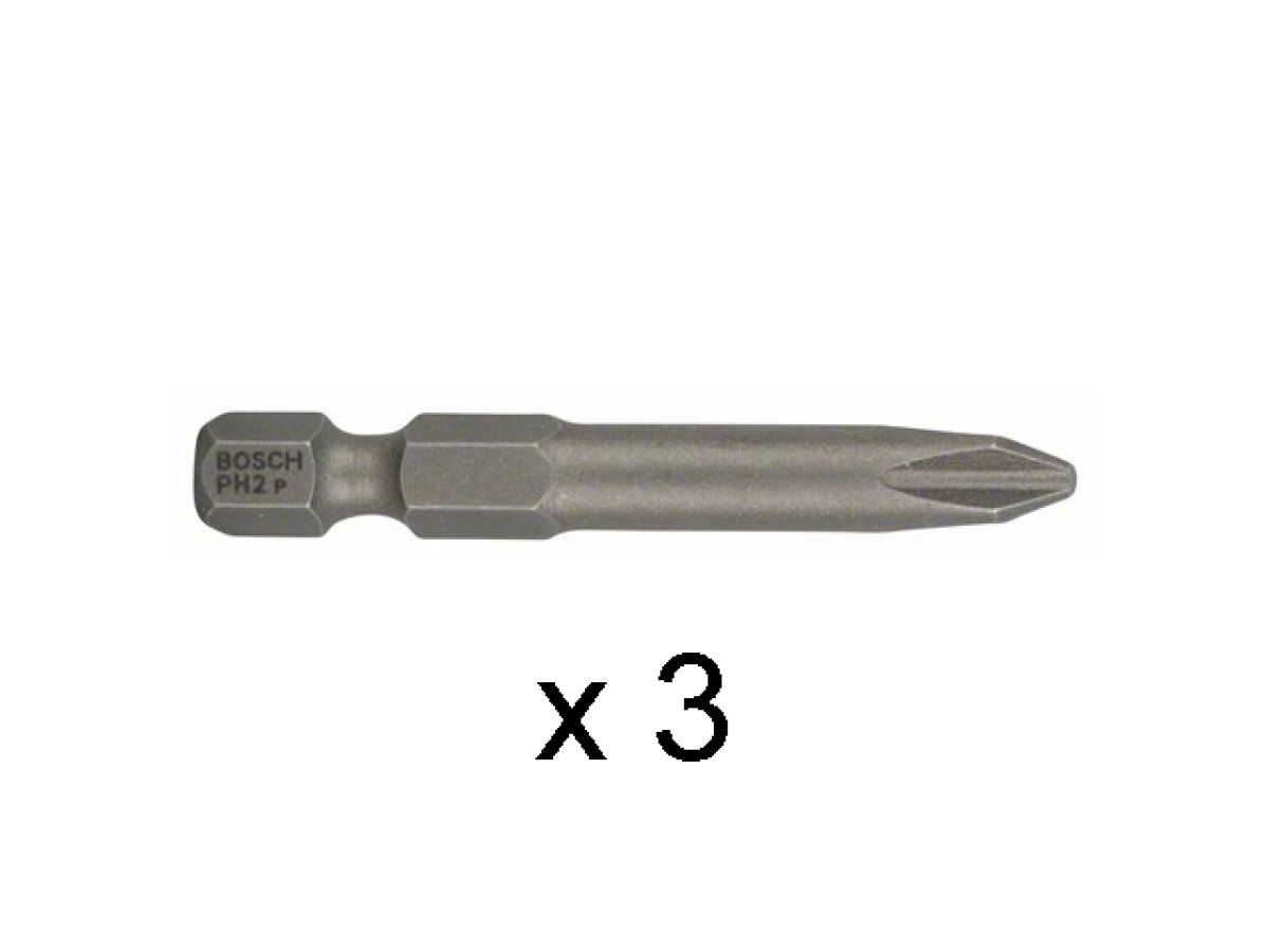 насадка (бита) ph2 49 мм bosch (3 шт.) (посадочн. шестигранник 1/4 ") 2607001528 от BTSprom.by