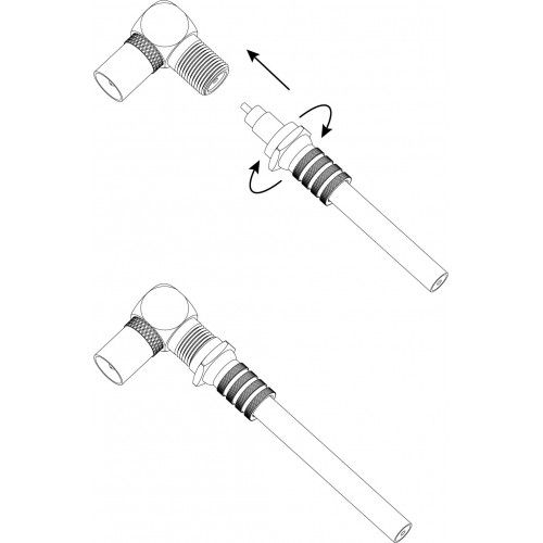  Переходник Simple RS-A04-1 гнездо F-штекер TV угловой 1 шт ЭРА Б0048298 фото в каталоге от BTSprom.by