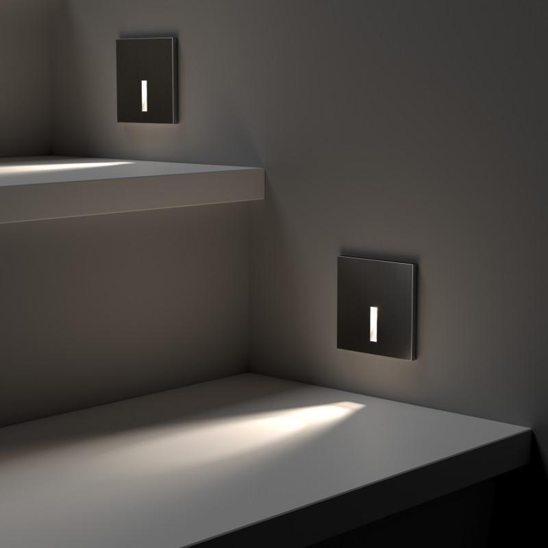  Светильник LED 3Вт 3000К IP20 встраив. в стену алюм. никель DENKIRS 713498 фото в каталоге от BTSprom.by