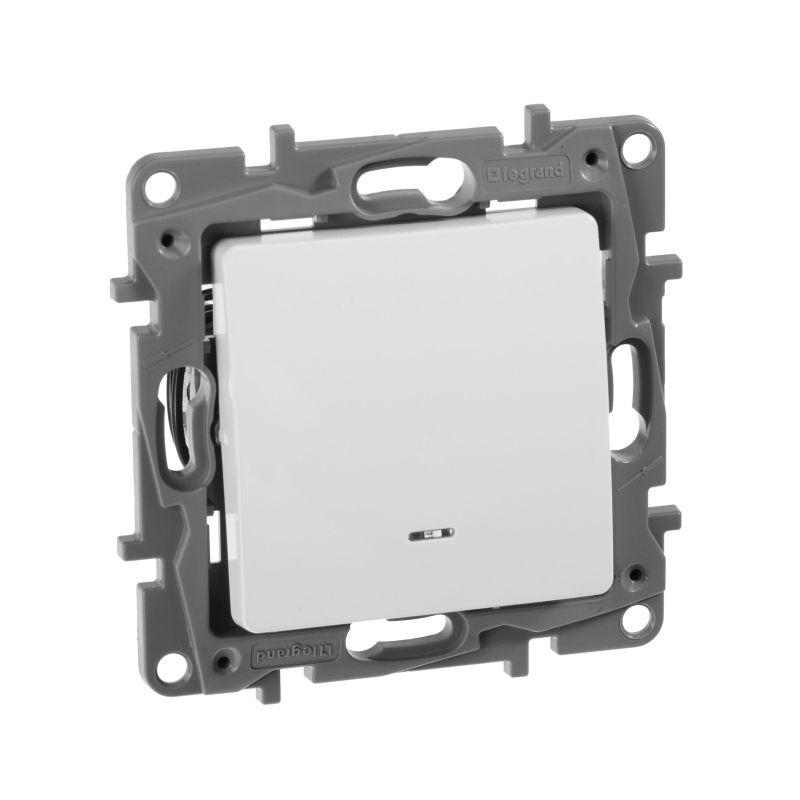 переключатель 1-кл. сп etika plus 10а ip20 250в 10ax с подсветкой безвинтов. зажимы механизм бел. iek 672215 от BTSprom.by