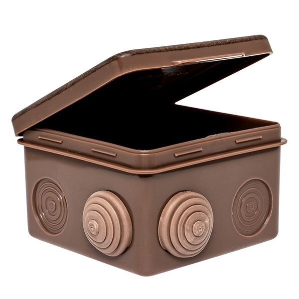  Коробка распаячная КМР-030-031 с крышкой 80х80х50 7 мембранных вводов IP54 темн. дерево PROxima EKF plc-kmr-030-031-t фото в каталоге от BTSprom.by