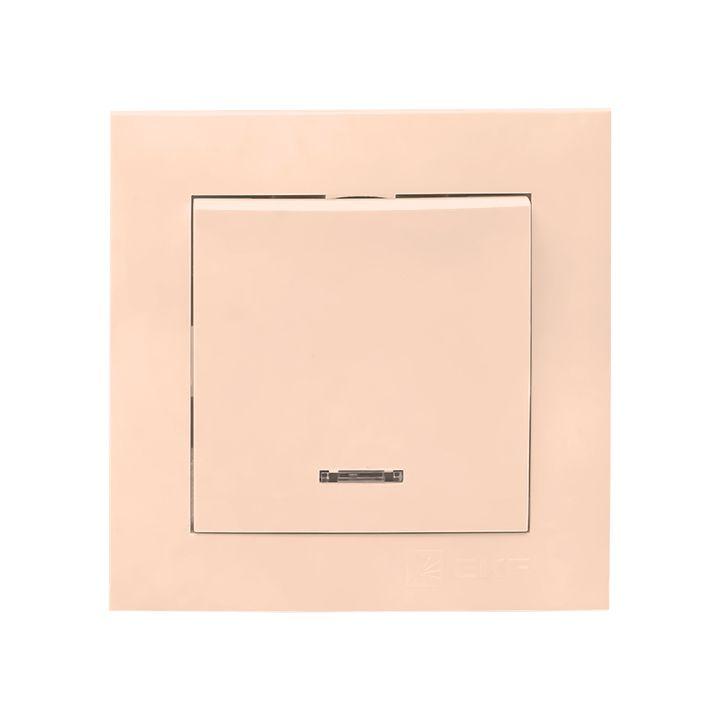 выключатель 1-кл. сп валенсия 10а ip20 с индикатором крем. proxima ekf ewv10-121-20 от BTSprom.by