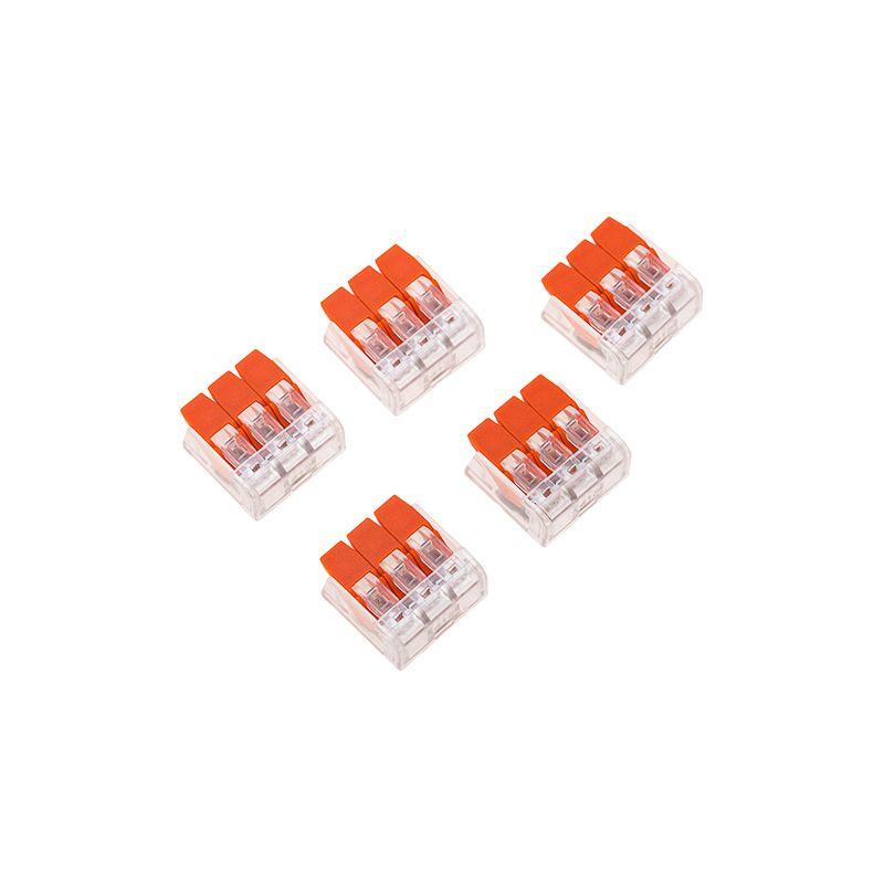  Клемма соединительная компактная рычажковая 3-провод. прозр. (0.14-4кв.мм) (уп.5шт) Rexant 06-0217-A5 фото в каталоге от BTSprom.by