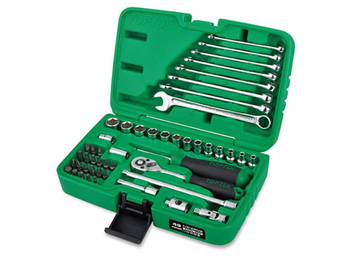 набор головок и ключей 49 предм. 1/4" 12гр. toptul gcai4902 от BTSprom.by