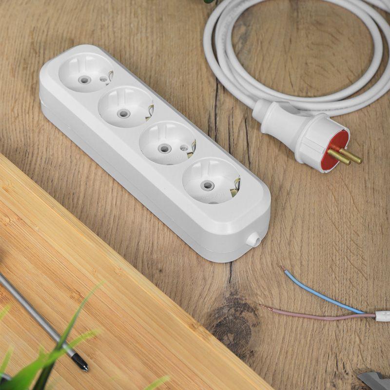  Колодка удлинителя 4-м с заземл. Rexant 11-8707 фото в каталоге от BTSprom.by