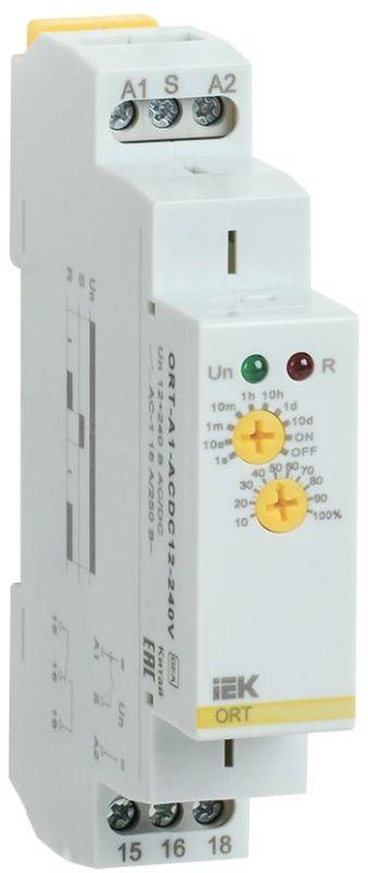 реле задержки включения ort 1 контакт 12-240в ac/dc iek ort-a1-acdc12-240v от BTSprom.by