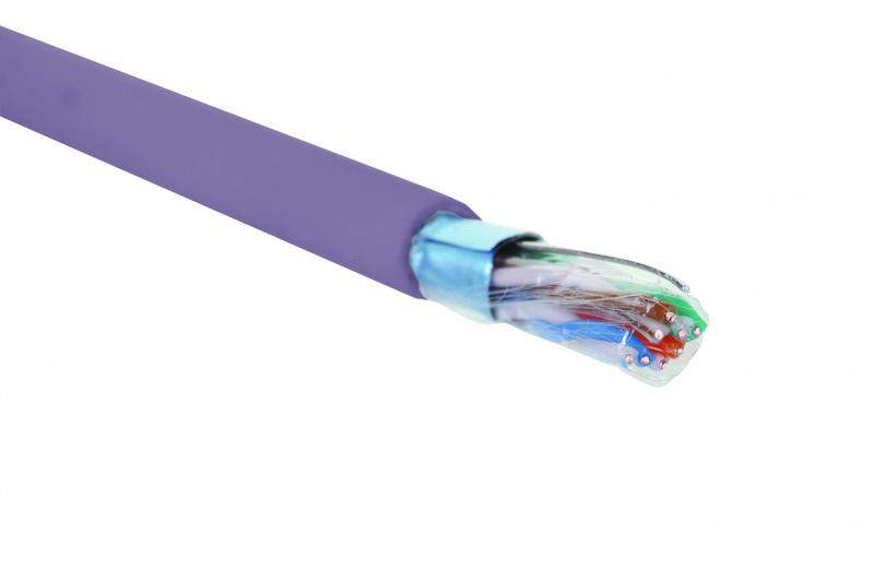 кабель f/utp кат.5e 4 пары 24 awg нга-lsltx внутр. прокладки фиолет. (коробка) (уп.305м) eurolan 19c-f5-05vl-b305 от BTSprom.by